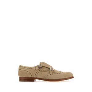CHURCH S Suede Double Monk Strap Wingtip Loafers Women BEIGE O TAN